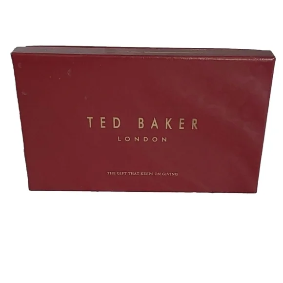 TED BAKER LONDON 2 PIECES MEN'S MONEY CLIP &BLACK CARD HOLDER